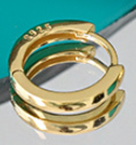 Circle Huggie Ohrringe 925 Sterling Silber geometrisch minimal