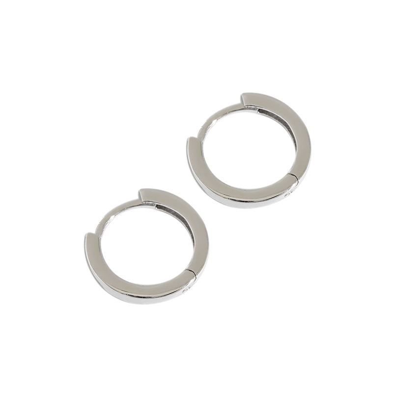 Circle Huggie Ohrringe 925 Sterling Silber geometrisch minimal