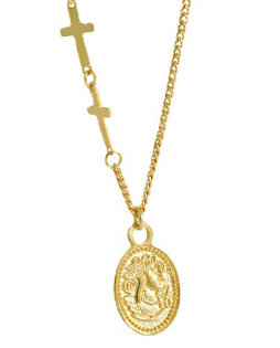 Gift Oval Tag Cross Chain 925 Sterling Silver Necklace - SterlingSilberSchmuck
