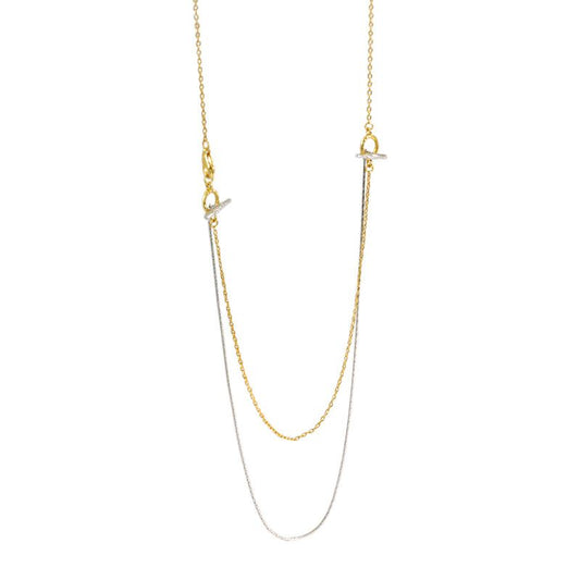 Double Layer Halskette aus 925 Sterlingsilber – Minimalistisch Elegant - SterlingSilberSchmuck