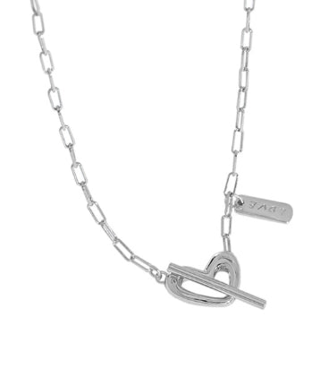Unregelmäßige Herz Halskette 925 Silber - Love Letter Anhänger