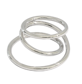triple layer cross ring aus 925 sterlingsilber verstellbar moderner silberschmuck