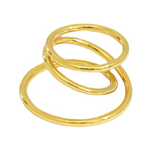 triple layer cross ring aus 925 sterlingsilber verstellbar moderner silberschmuck