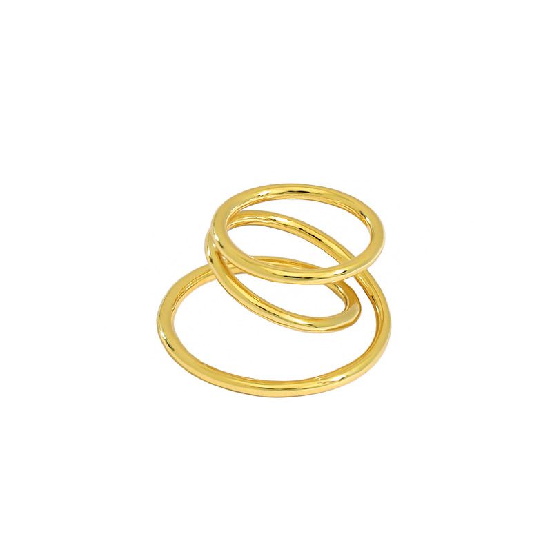 triple layer cross ring aus 925 sterlingsilber verstellbar moderner silberschmuck