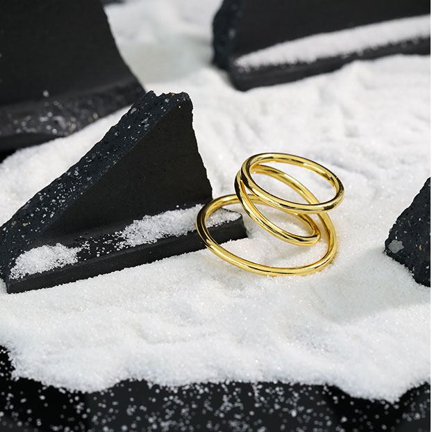 Triple Layer Cross Ring aus 925 Sterlingsilber – Verstellbarer Silberring