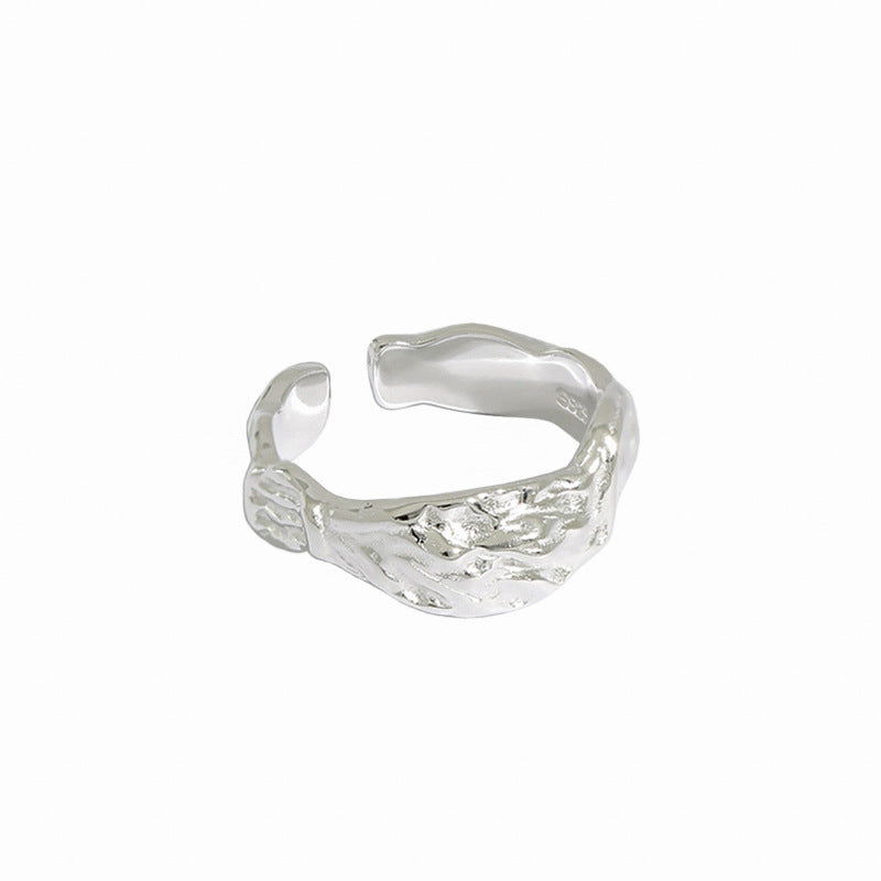 925 Silber Ring Gesicht – Verstellbar & Modern