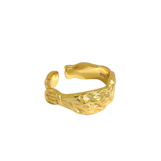 925 Silber Ring Gesicht – Verstellbar & Modern