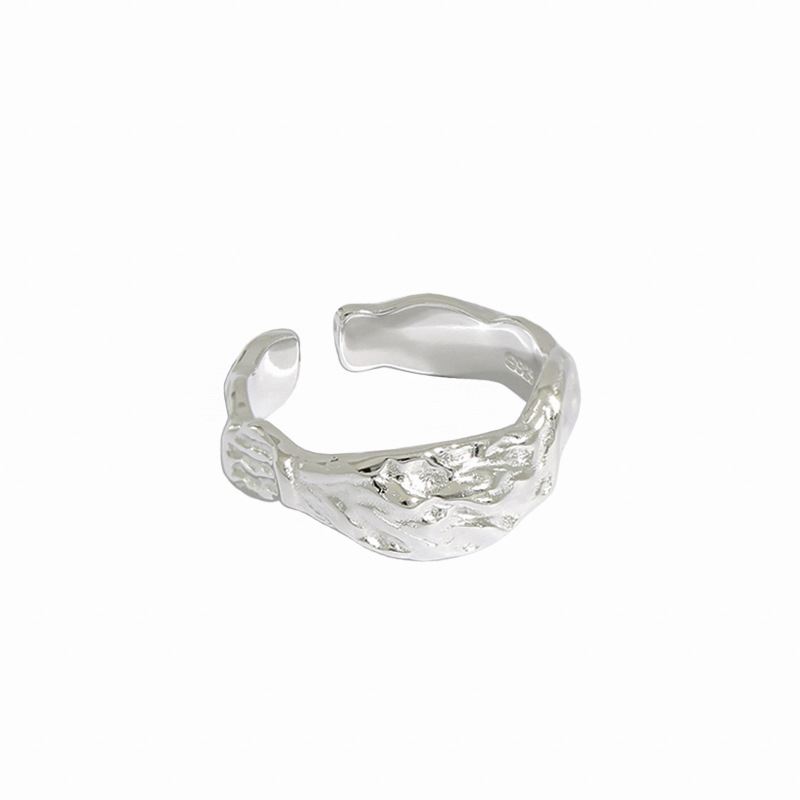 925 Silber Ring Gesicht – Verstellbar & Modern