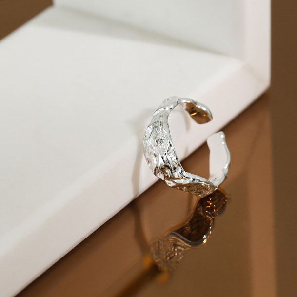 925 Silber Ring Gesicht – Verstellbar & Modern