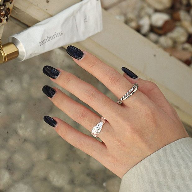 925 Silber Ring Gesicht – Verstellbar & Modern