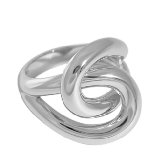 Unique Lines Cross 925 Sterling Silver Adjustable Ring - SterlingSilberSchmuck
