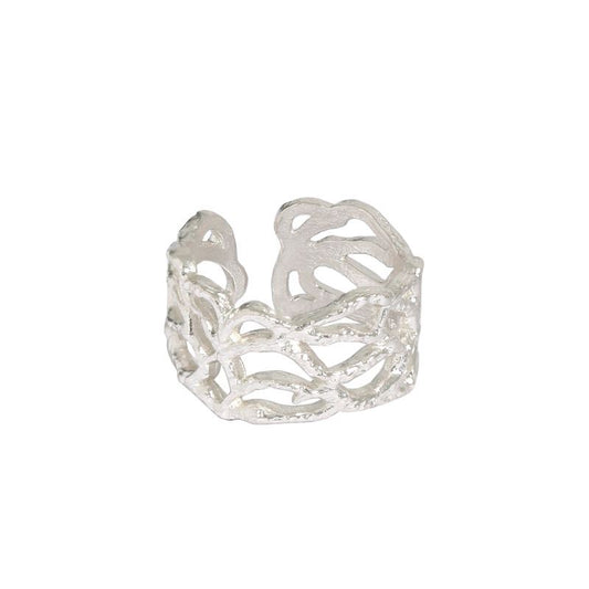 Vintage Zweigstruktur Ring aus 925 Sterlingsilber – Verstellbar - SterlingSilberSchmuck