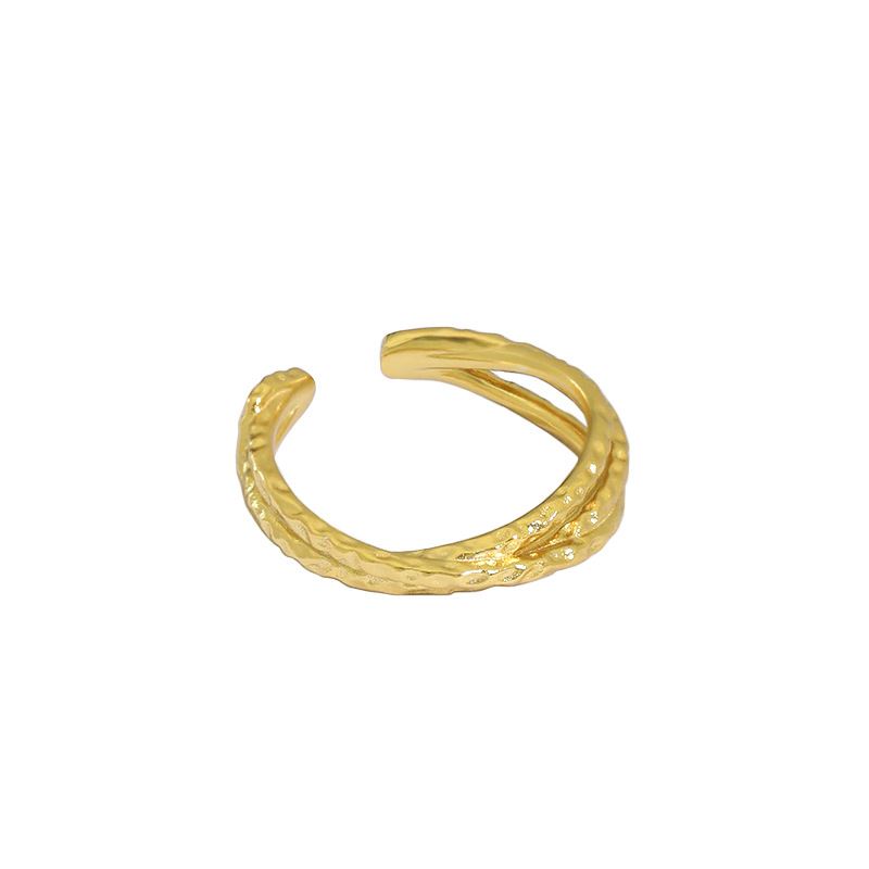 Adjustable Kreuzverwebung ring in 925 sterling silver by silverbene, showcasing intricate woven design.
