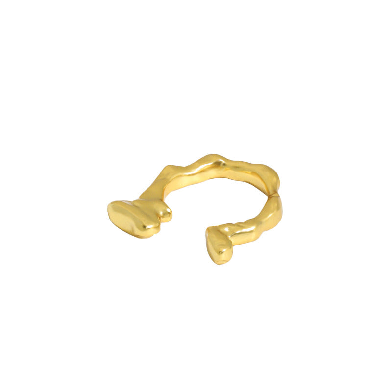 Unregelmäßiger Ring 925 Sterling Silber verstellbar modern