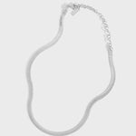 Lade das Bild in den Galerie-Viewer, Minimalism Flat Snake Chain 925 Sterling Silver Choker Necklace
