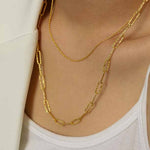 Lade das Bild in den Galerie-Viewer, Simple Hollow Geometry Chain 925 Sterling Silver Necklace
