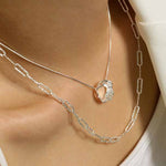 Lade das Bild in den Galerie-Viewer, Simple Hollow Geometry Chain 925 Sterling Silver Necklace
