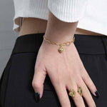 Lade das Bild in den Galerie-Viewer, Irregular Hollow Chain Heart 925 Sterling Silver Bracelet
