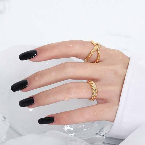 Fashion Twisted CZ 925 Sterling Silver Adjustable Ring - SterlingSilberSchmuck