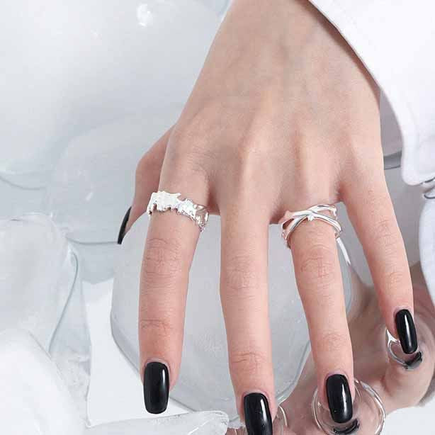 Classic X Cross Ring aus 925 Sterlingsilber – Verstellbar Elegant - SterlingSilberSchmuck
