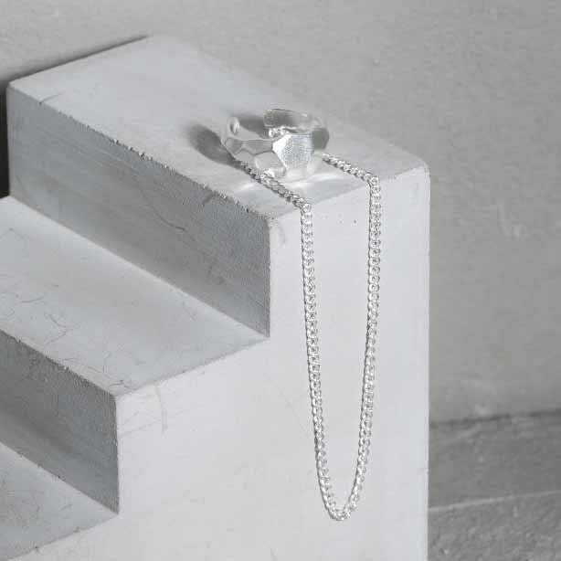 Fashion Irregular Chain Tassels 925 Sterling Silver Non-Pierced Earring(Single) - SterlingSilberSchmuck