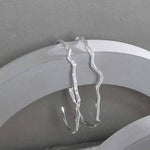 Lade das Bild in den Galerie-Viewer, Simple Minimalism Irregular 925 Sterling Silver Open Bangle
