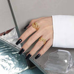 Lade das Bild in den Galerie-Viewer, Casual Irregular Flame 925 Sterling Silver Adjustable Ring
