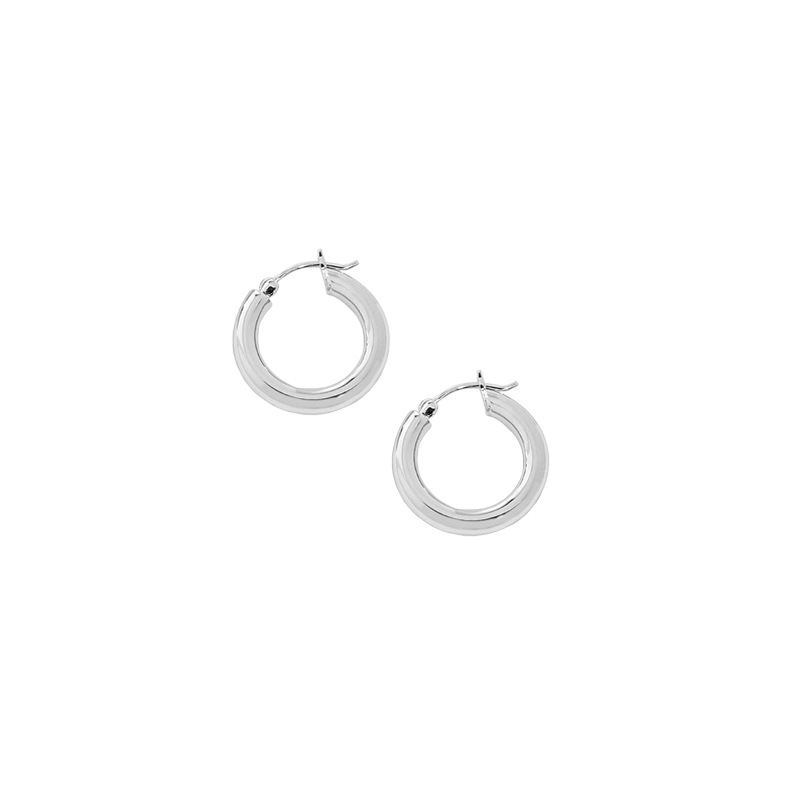 Minimalism Geometry Mini Circles 925 Sterling Silver Huggie Hoop Earrings - SterlingSilberSchmuck