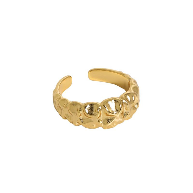 Unregelmäßiger Blasen Ring 925 Sterling Silber verstellbar modern