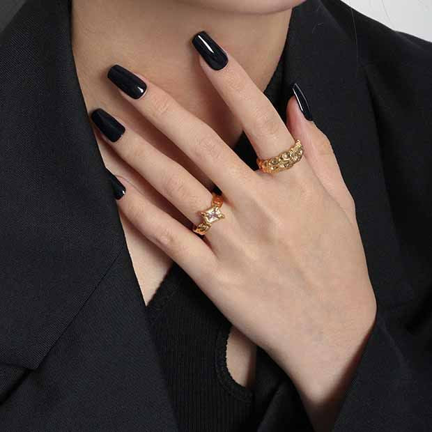 Unregelmäßiger Blasen Ring 925 Sterling Silber verstellbar modern