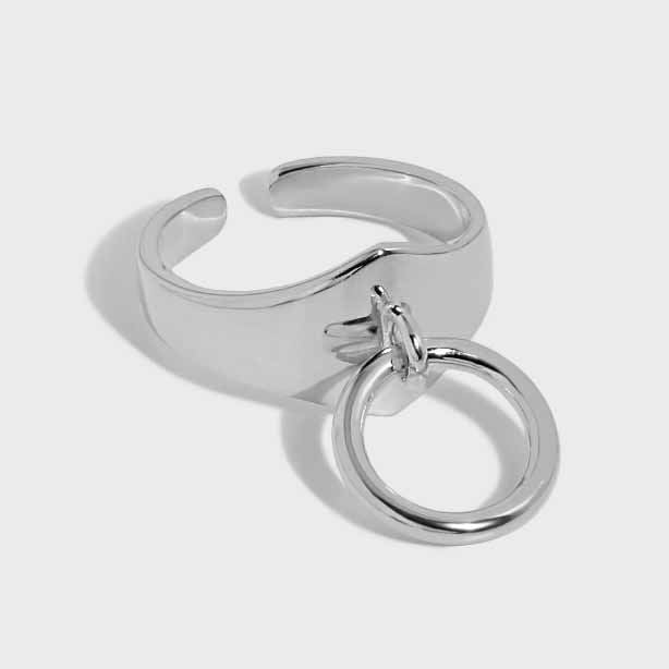 Holiday Circle Rings 925 Sterling Silver Adjustable Ring - SterlingSilberSchmuck