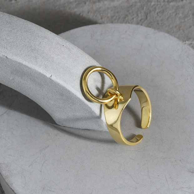 Holiday Circle Rings 925 Sterling Silver Adjustable Ring - SterlingSilberSchmuck