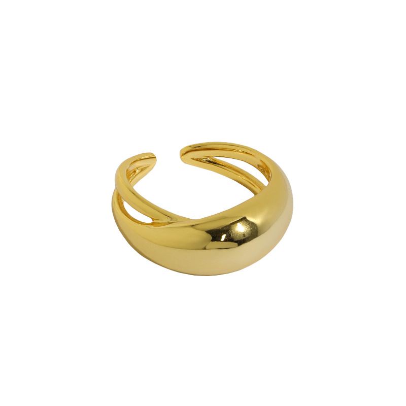 Ellipse Ring 925 Sterling Silber verstellbar minimalistisch