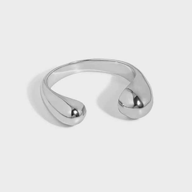 Minimalistischer Waterdrop Ring aus 925 Sterlingsilber - SterlingSilberSchmuck