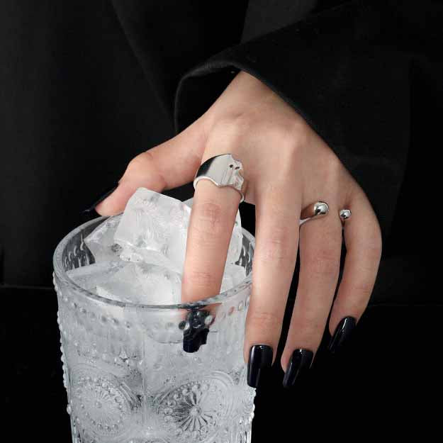 Minimalistischer Waterdrop Ring aus 925 Sterlingsilber - SterlingSilberSchmuck