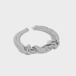 Lade das Bild in den Galerie-Viewer, Minimalism Twisted Knot 925 Sterling Silver Adjustable Ring
