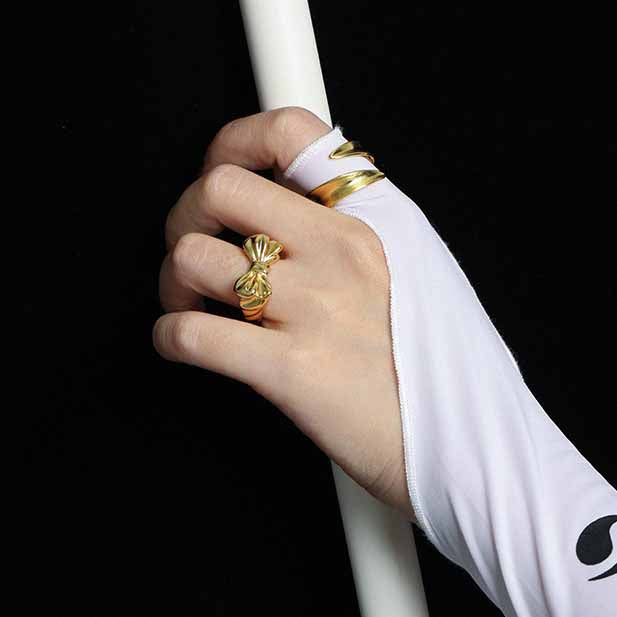 Wide River Ring 925 Sterling Silber verstellbar modern elegant