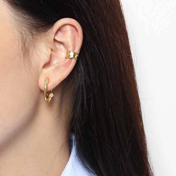 Holiday Irregular River 925 Sterling Silver Non-Pierced Earring(Single) - SterlingSilberSchmuck