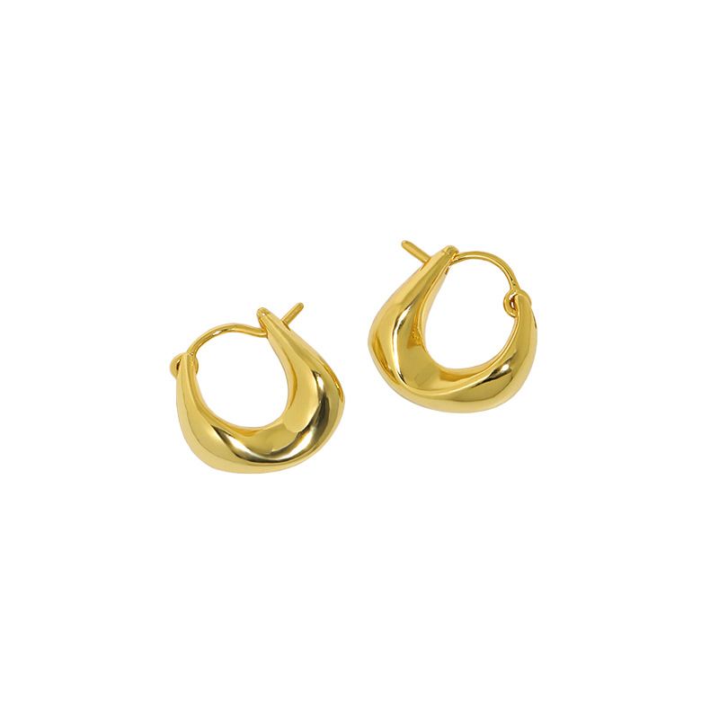 Fashion Geometry Agravity Circles 925 Sterling Silver Hoop Earrings - SterlingSilberSchmuck