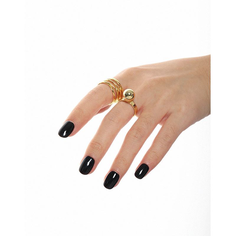 New Geometry Ball 925 Sterling Silver Adjustable Ring - SterlingSilberSchmuck