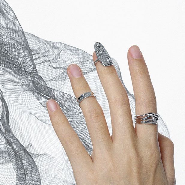 Adjustable 925 sterling silver ring for women by silverbene, featuring a sleek design and polished finish.