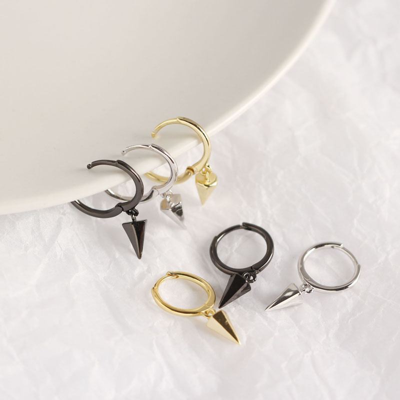 Minimalistische Conic Geometry Creolen aus 925er Silber von silverbene, elegante Ohrschmuck mit geometrischem Design