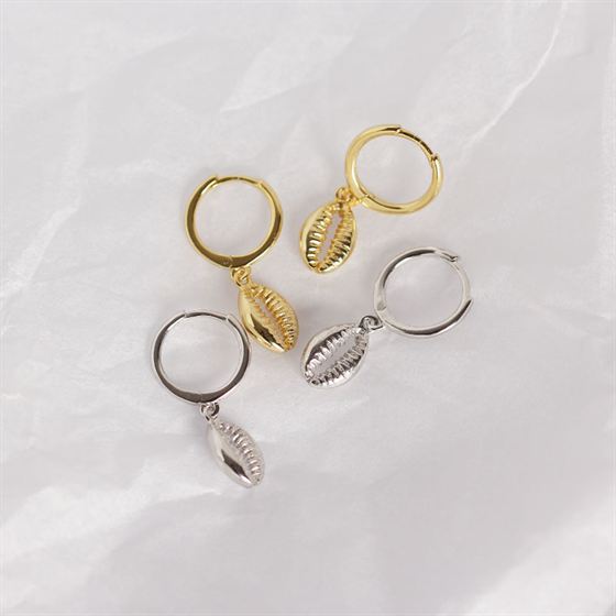 Hollow Shell Ohrringe 925 Sterlingsilber Leverback Elegant