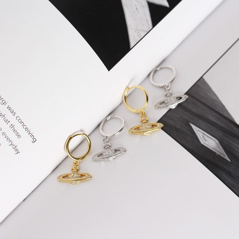 Holiday CZ Planet 925 Sterling Silver Hoop Earrings - SterlingSilberSchmuck