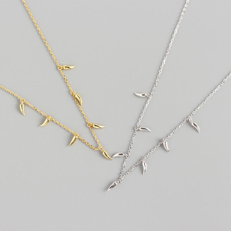 Tassel Halskette aus 925 Sterlingsilber – Elegante Quasten Kette Modern - SterlingSilberSchmuck