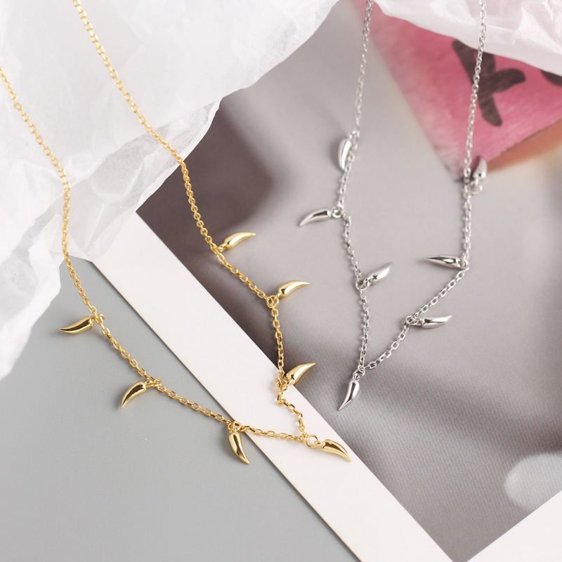 Tassel Halskette aus 925 Sterlingsilber – Elegante Quasten Kette Modern - SterlingSilberSchmuck