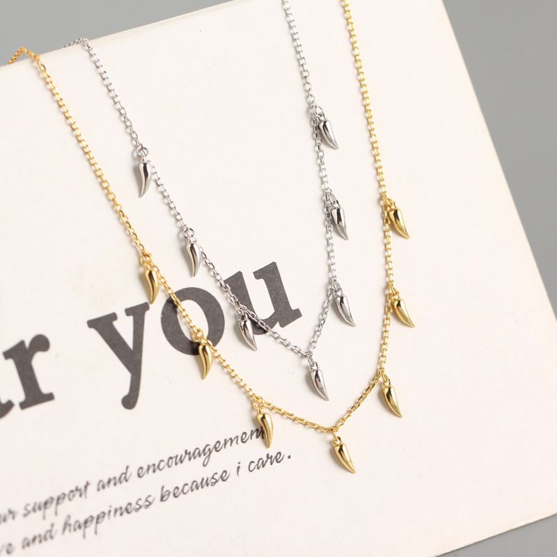 Tassel Halskette aus 925 Sterlingsilber – Elegante Quasten Kette Modern - SterlingSilberSchmuck