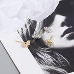 Lade das Bild in den Galerie-Viewer, Simple Oval CZ Crown 925 Sterling Silver Stud Earrings
