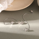 Lade das Bild in den Galerie-Viewer, Geometry Rectangle CZ Chain 925 Sterling Silver Double Holes Earrings
