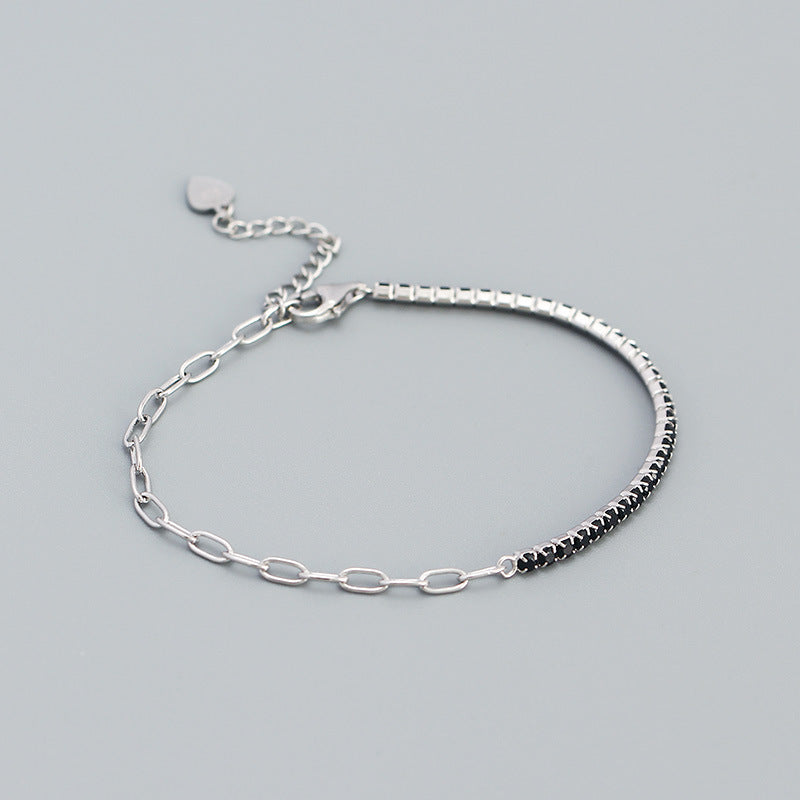 Classic Round-Cut 925 Sterling Silver CZ Gemstone Tennis Bracelet - SterlingSilberSchmuck